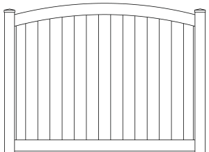 privacy solid crowned fences
