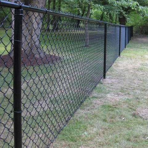 black chainlink fencing