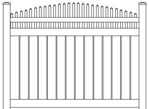 semi privacy crowned style fencing style