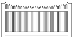 vinyl picket fencing with small gap