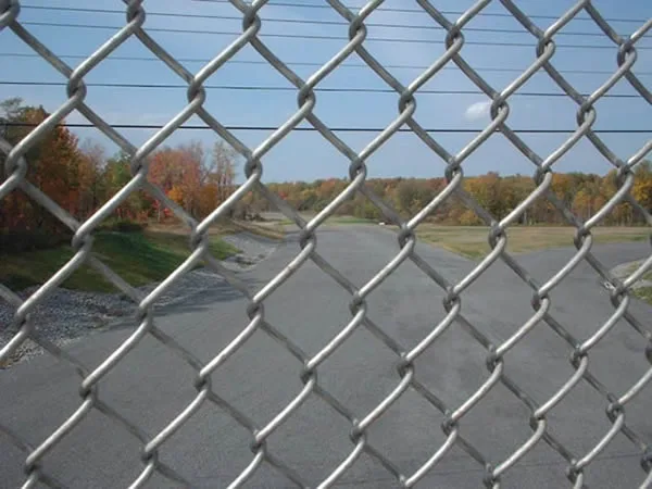 Residential galvanized chain link fencing